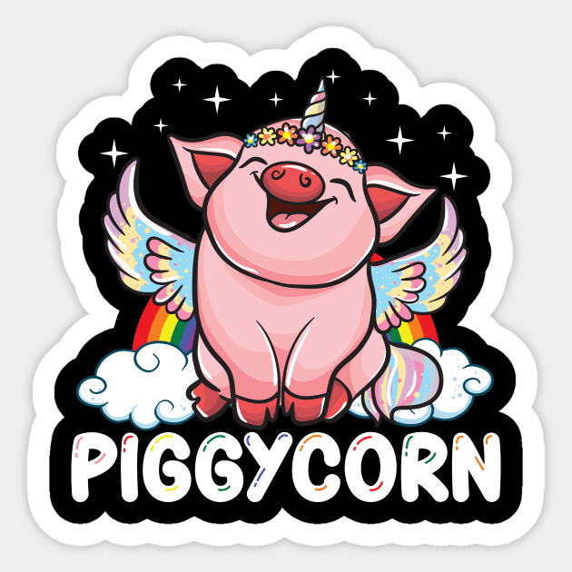 Piggycorn Funny Pig Unicorn Sticker by LIFUA